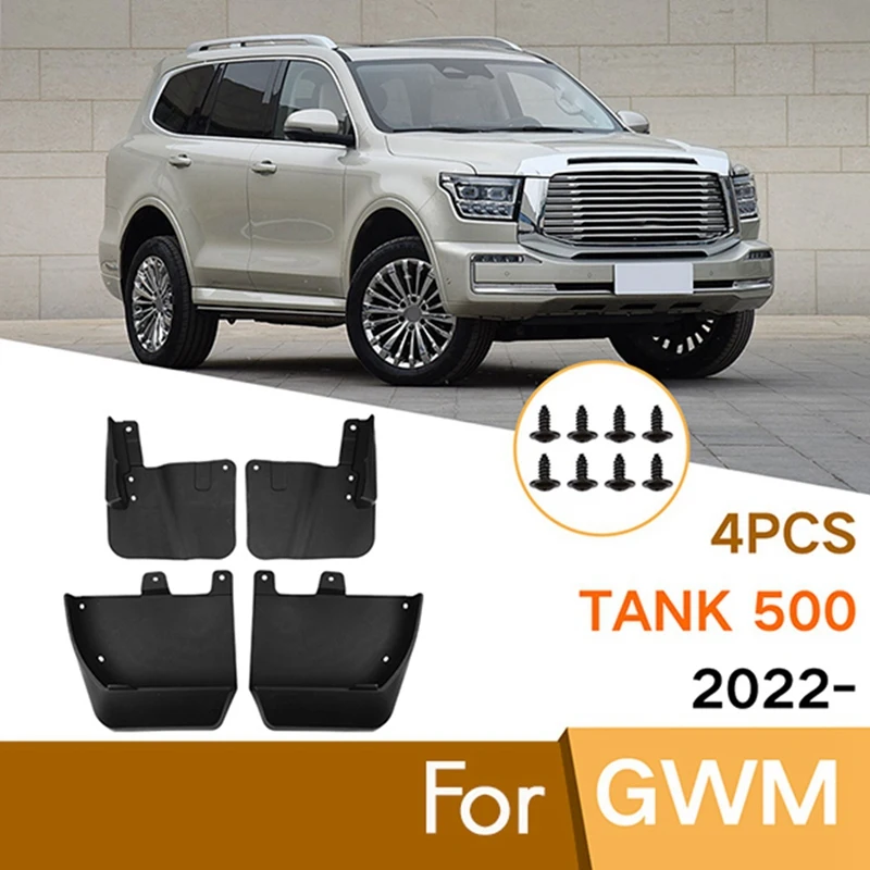 

Car Mudguards For Great Wall Motor Tank 500 2022-2024 Front Rear Mud Flaps Guards Splash Fender Car Exterior Accessories