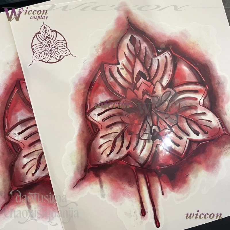 20 سنتيمتر X 22 سنتيمتر الدعائم أنيمي وهمية وهمية الدم الوشم العلامة التجارية نمط هالوين عيد الميلاد Shimizu كوسبفريه الرعب لعبة F تأثيري هينكو #4