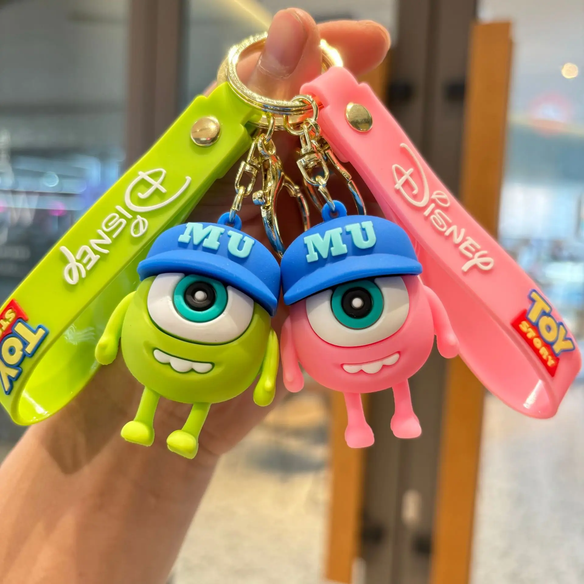 12 Styles Diseny Movie Monsters University Themed Keychain Cute Schoolbag Pendant, a Car Key Accessories Small Gifts for Friends