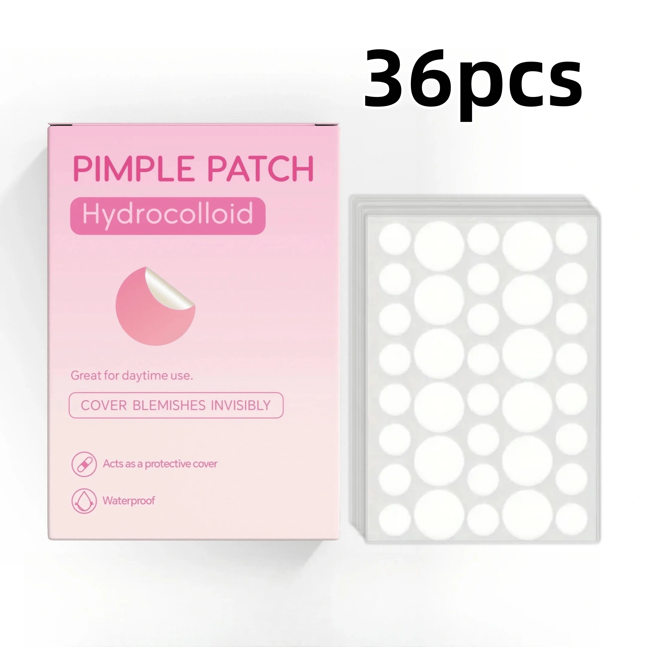 36 قطعة من رقع حب الشباب المهدئة للبشرة - تقنية الغروانية المائية تعالج بلطف العيوب، حماية غير مرئية. #4