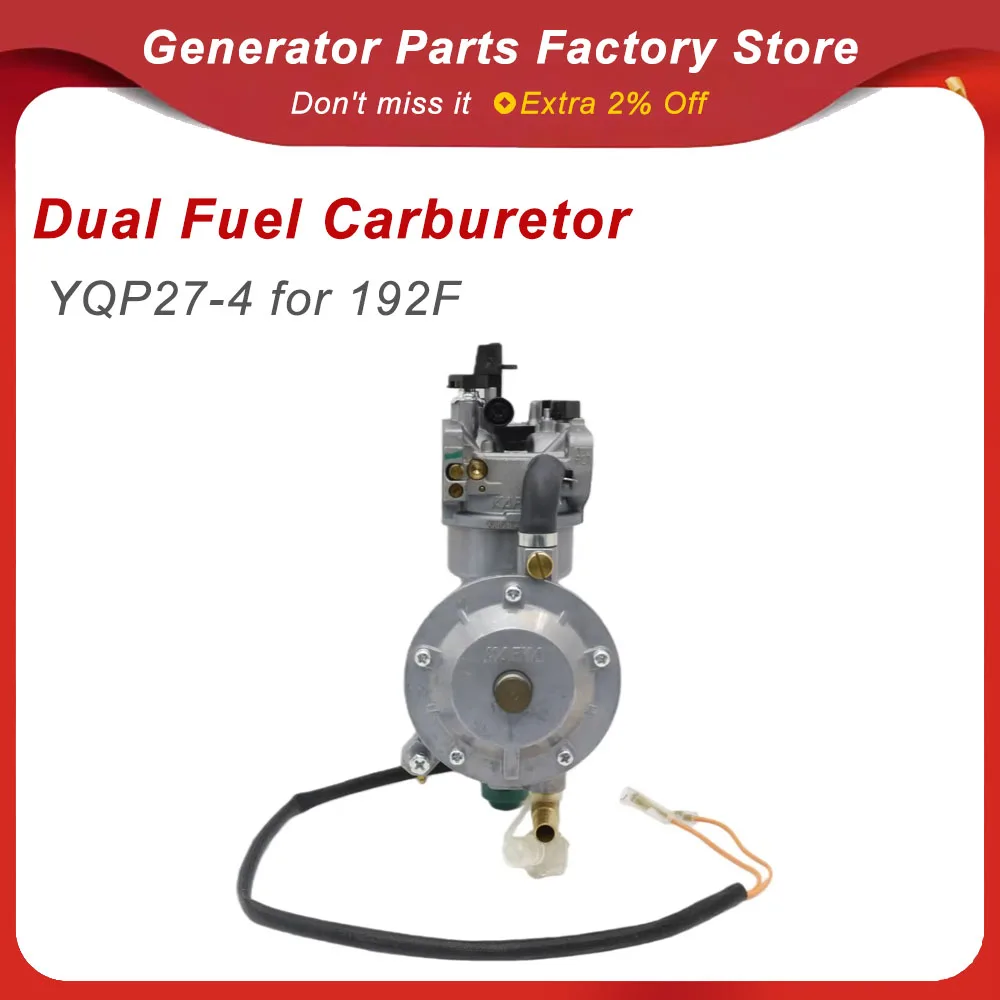 LPG Dual Fuel Carburetor YQP27-4 for 192F 8kW Generator EG6500 Automatic Switch Manual Choke Genset Spare Parts