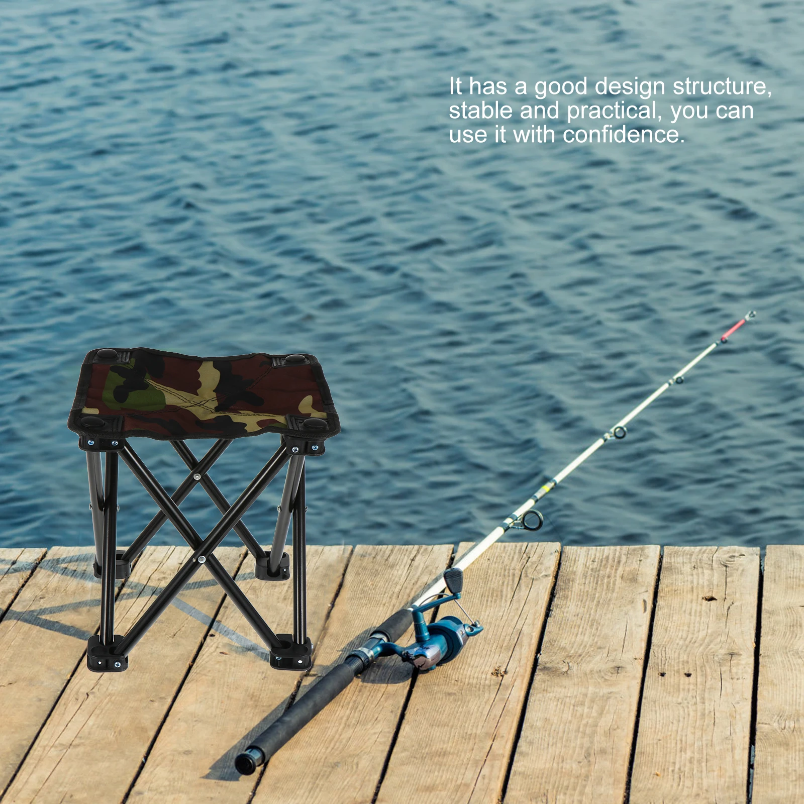 

Camping Folding Chair Fishing Stool Chairs Barbecue Padded Stools for Outdoor Travel
