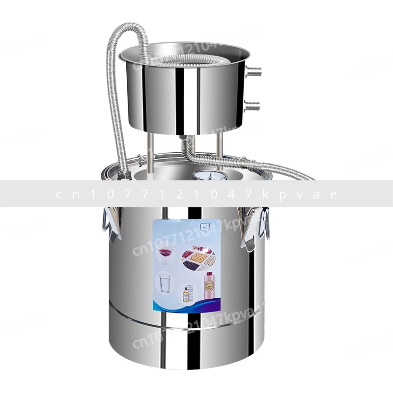 Distiller, Water Filter, Wine Brandy Essential Oil Brewing Kit, 10L Water Distiller, Wine Steaming Cage Brewing Equipment