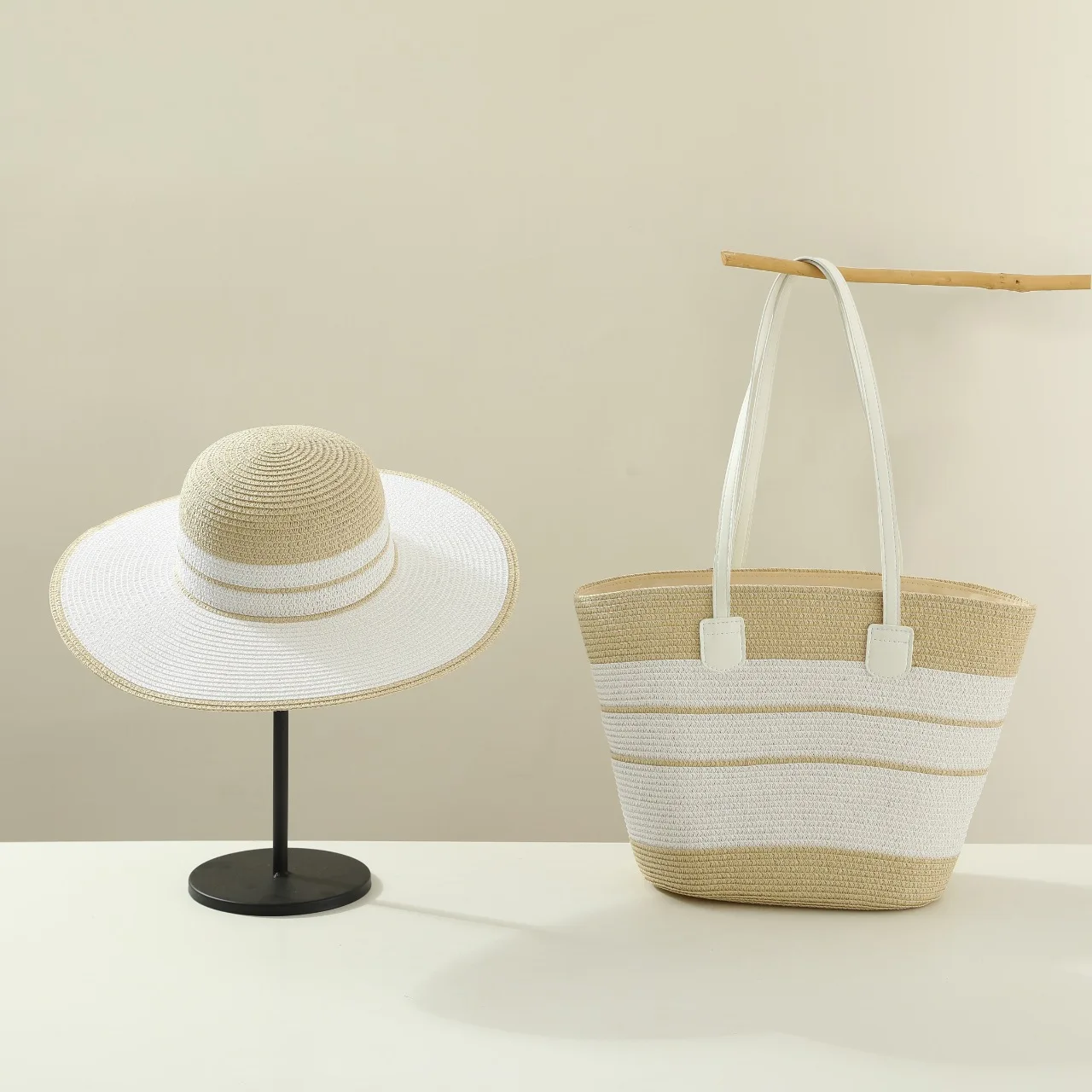 Summer straw hat 2025 new two-piece straw hat bag set travel beach straw hat sun hat 모자 sombrero para sol mujer