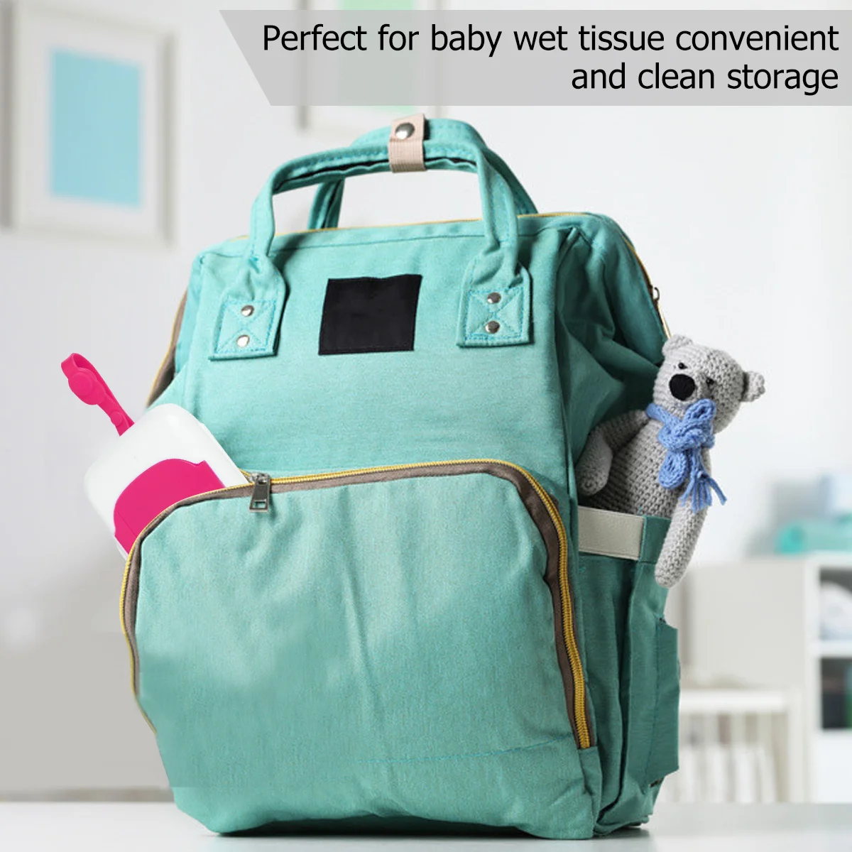 

Infant Baby Wipes Case Eco Friendly Plastic Tissue Storage Box for Easy Cleanup on The Go Wet Tissue Case