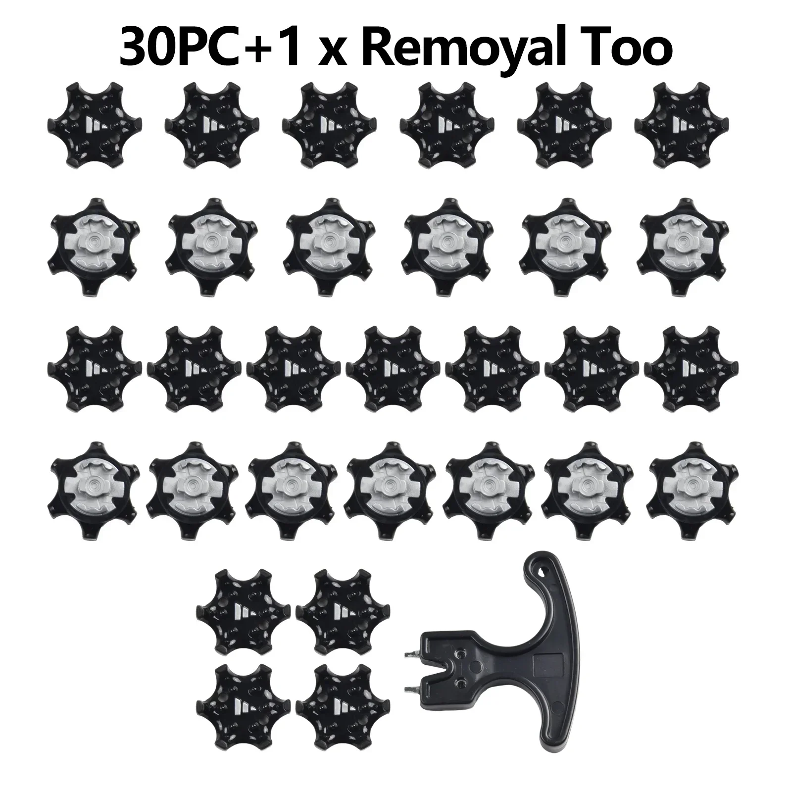 

Attachment High quality Shoe Spikes Plastic Tools Replacement Screw-in Set 30pcs Accessories Black Clamp Cleat