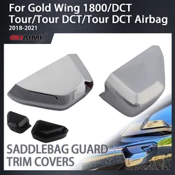 For GL1800 Chrome Black Shield For Gold Wing 1800 GL 1800 2018 2019 2020 2021 Saddlebag Guard Covers Motorcycle Accessories