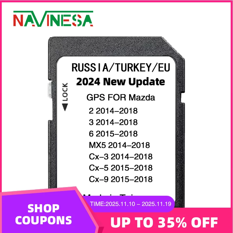 

2024 Newest Version 16GB Map SD Navigation for Mazda CX-3 from 2014-2018 EU Sat Naving GPS Card Fast Delivery