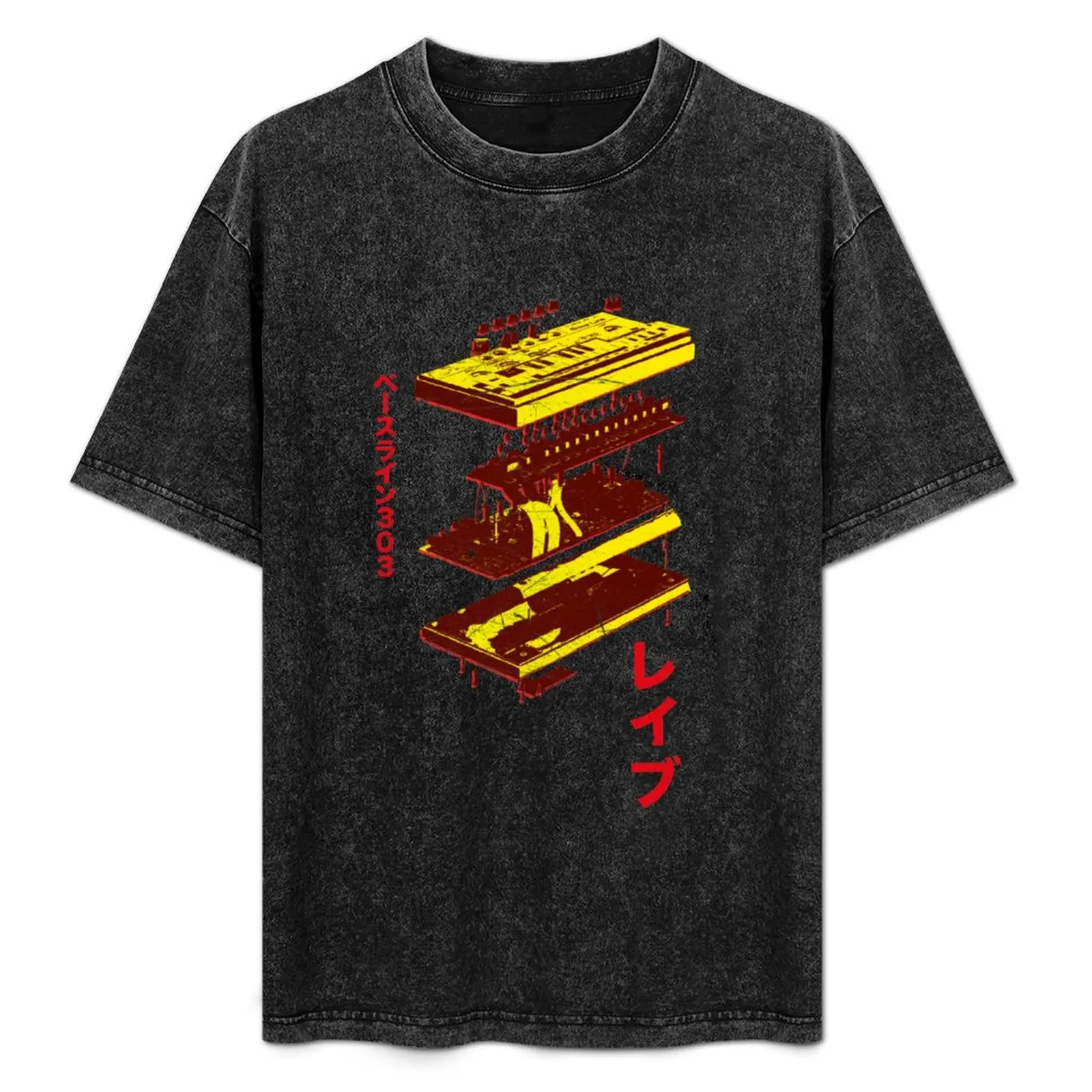 

Acid Synth - Analog Japanese Synthesizer 303 design T-Shirt Simple Casual Short Sleeve Tee