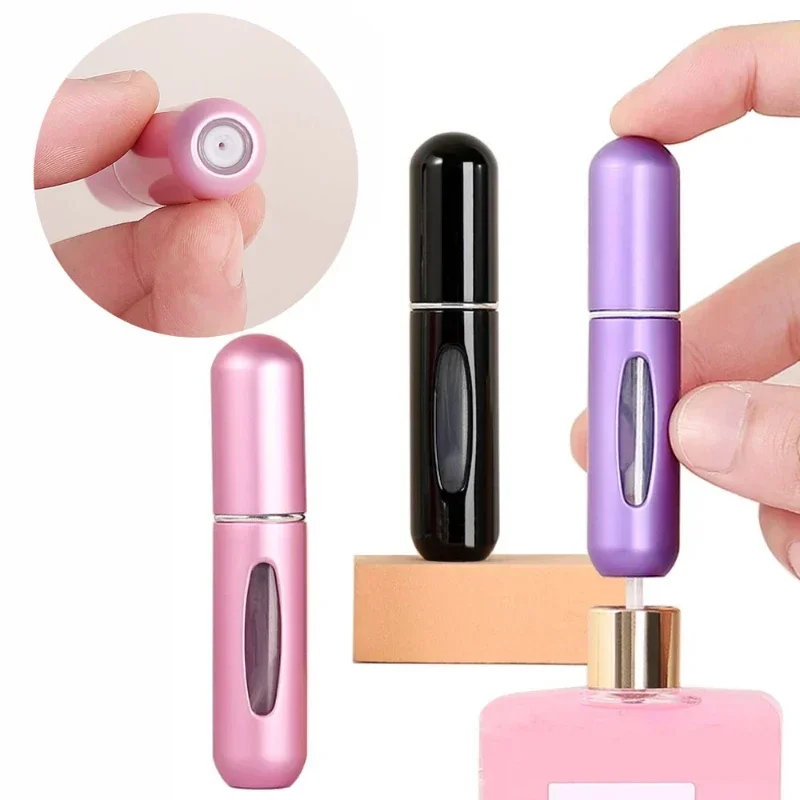 5Ml/8Ml Parfum Navulling Fles Oplaadbare Parfum Dispenser Mini Navulbare Spuitpot Pomp Lege Cosmetische Verstuiver Voor Reizen