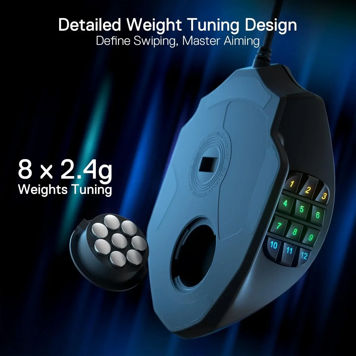 Redragon M908 RGB الخلفية LED USB السلكية الألعاب ماوس 18 أزرار ماوس قابلة للبرمجة 12400 ديسيبل متوحد الخواص