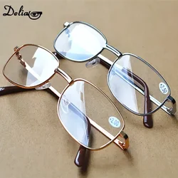 Metal Frame Square Reading Glasses Anti-fatigue Fashion High Definition Presbyopia Diopter +1.0 +1.5 +2.0 +3.5 +4.0