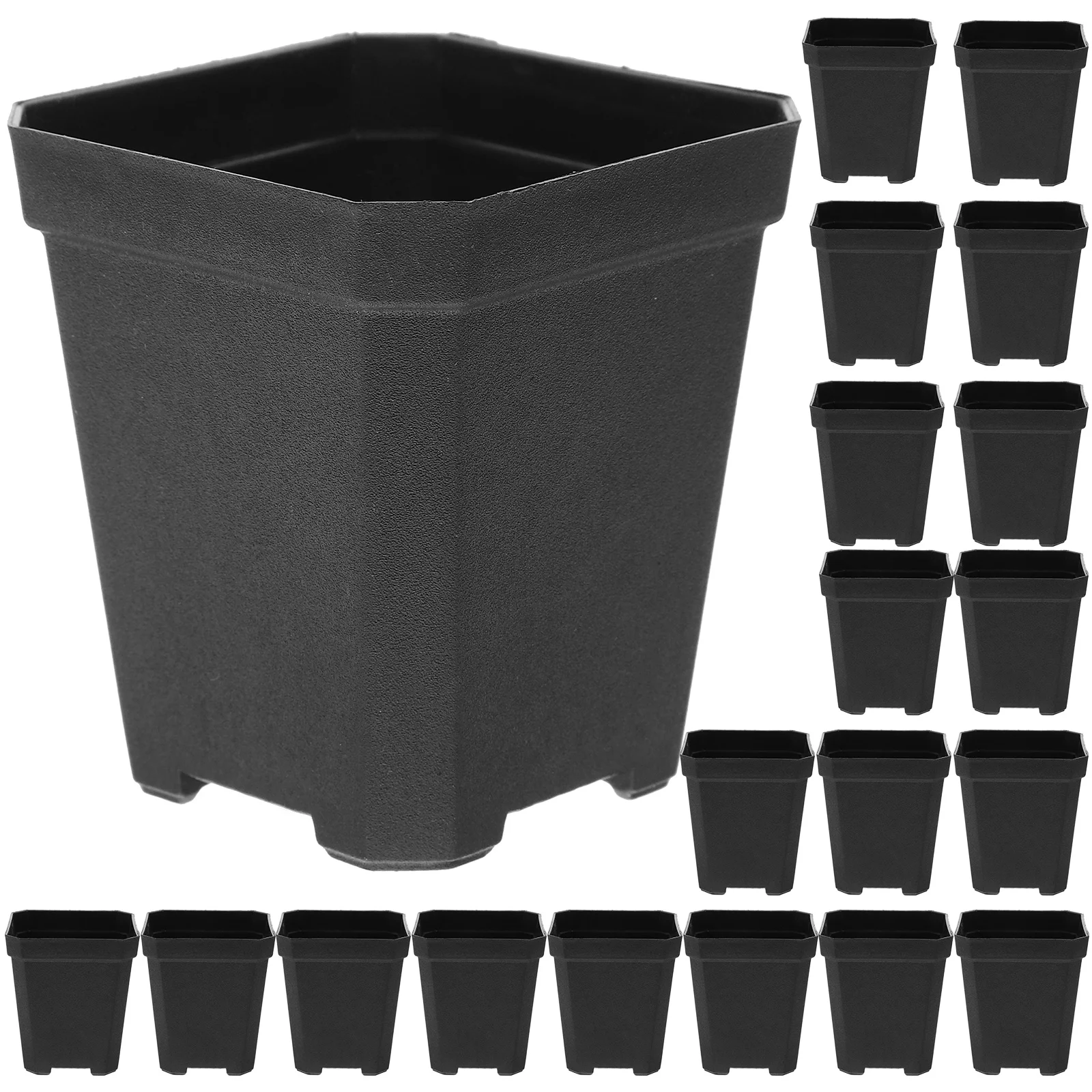 

20 Pcs Square Plant Seedling Pot Plastic Nursery Pots Label Starter Small Pp for Plants Indoor