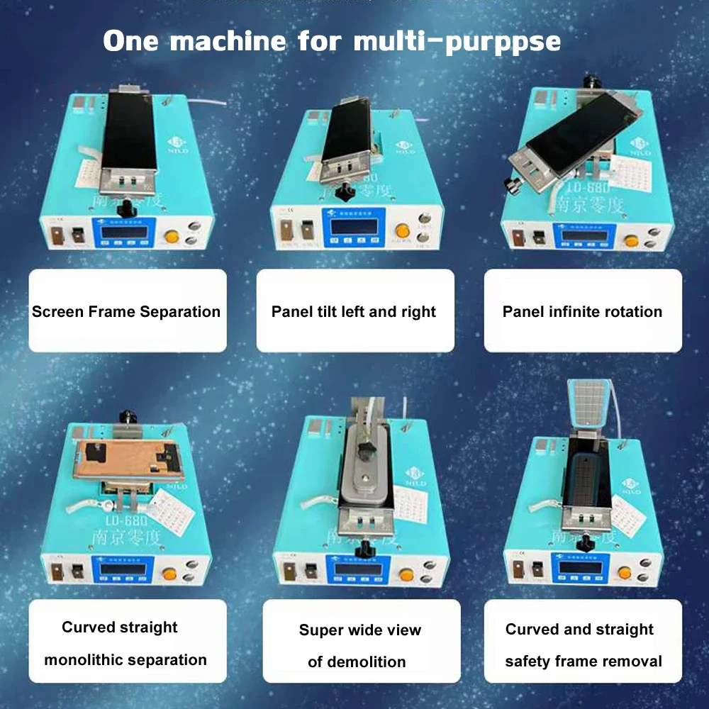Imagem -05 - Separador Lcd Njld para Tela Frame Curado Reta Separando Removendo Esquerda e Direita Inclinação Rotação Máquina Tudo em um Ld680