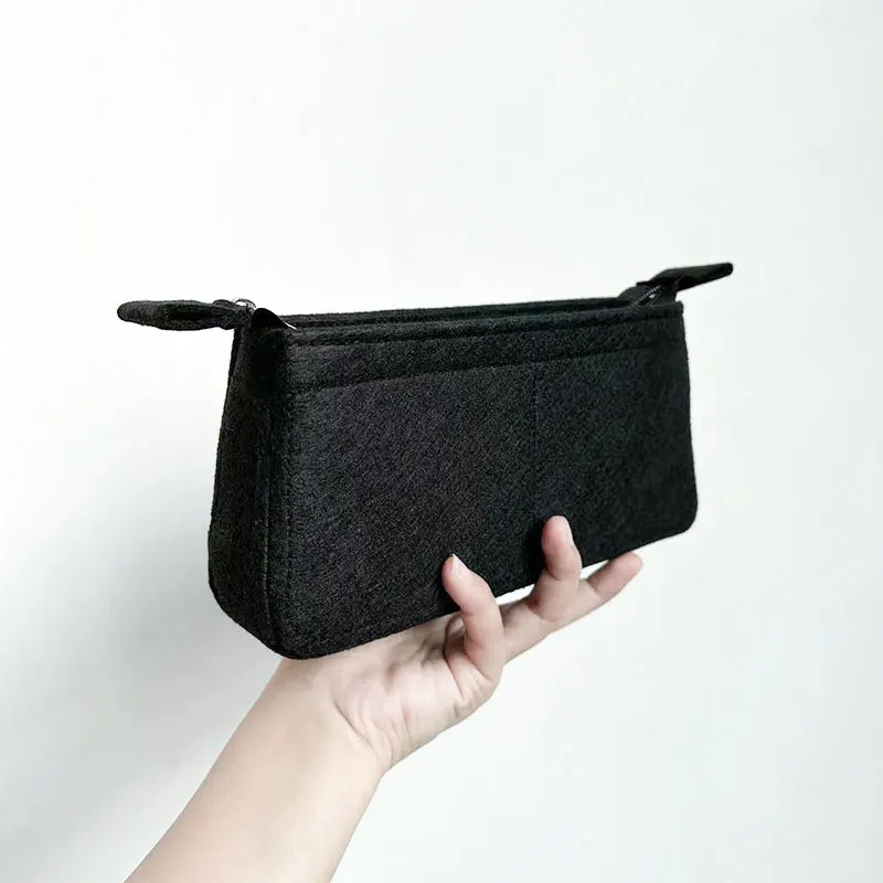 Solo inserto/organizador de inserción de bolso con cubierta con cremallera apto para YS L LE 5 À 7 DE PIEL LISA HOBO tamaño 23x16x6,5 cm