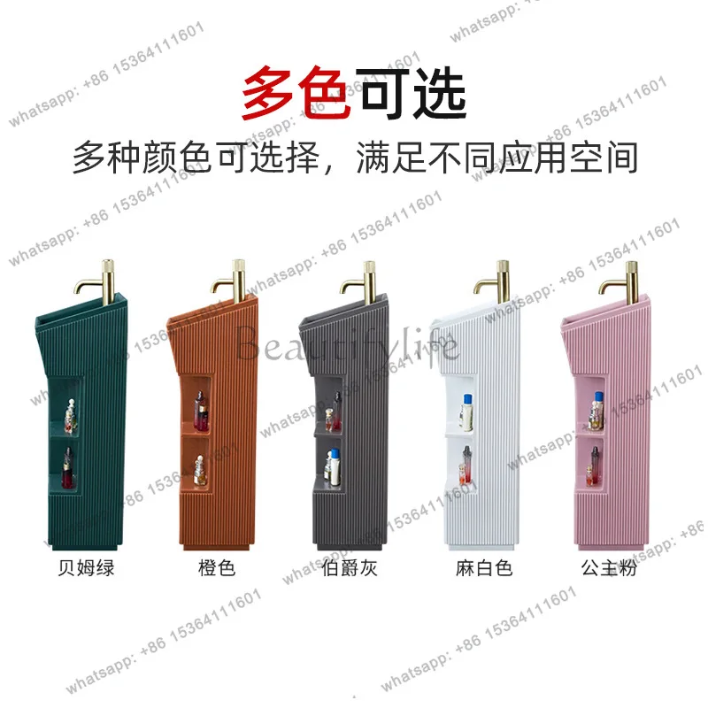 Column basin integrated floor-to-ceiling small apartment bathroom balcony creative washing table washbasin