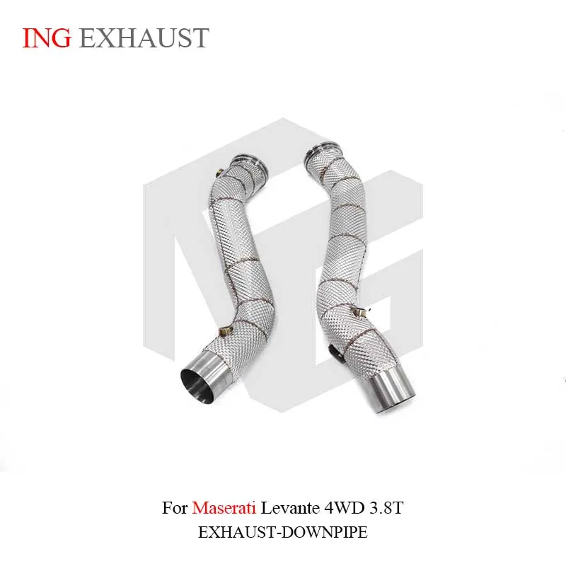 For Maserati Levante 4WD 3.8T ING With Heat Shield Exhaust System High Flow Performance Downpipe