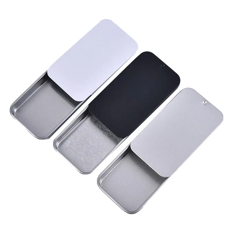 1PC Mini Iron Box Slide Cover Storage Box Wedding Portable Tin Boxes Container