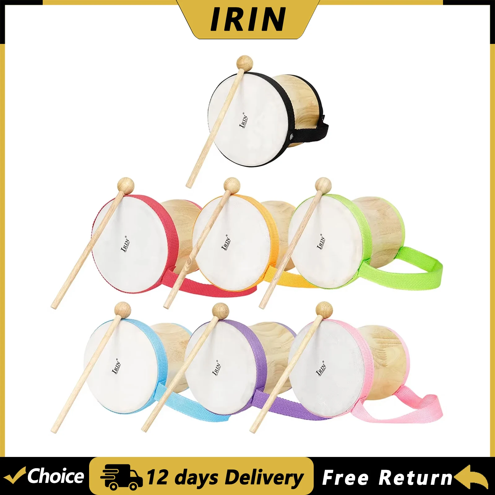 Musical Instrument Indian - IRIN Orff Indiase drums Handtrommel Houten