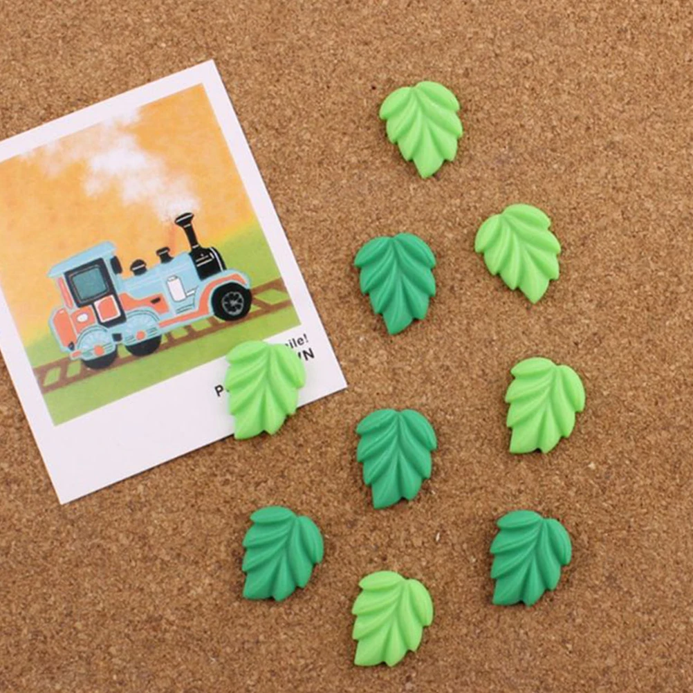 

20pcs Resin Leaf Push Pins Cute Realistic Design Thumbtacks Office Use Wall Tacks Cork Board Decorations