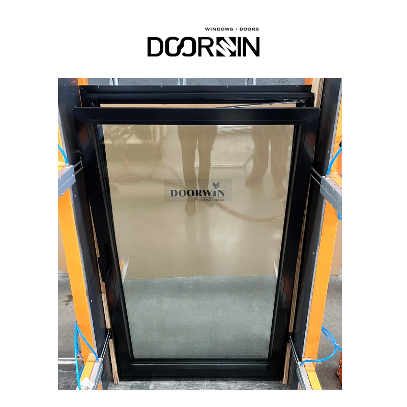 Chinese Top Brand Doorwin Made High Quality Thermal Break Aluminum Slim Frame Inward Swing Tilt Turn Casement Windows