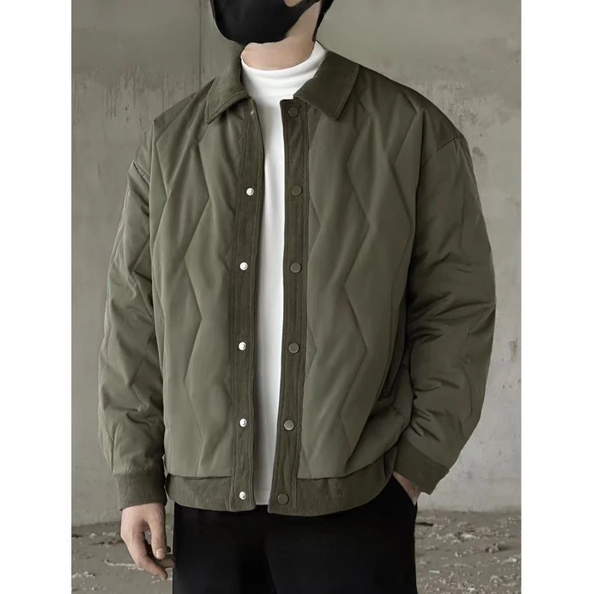 

Мужское легкое хлопковое пальто в стиле милитари с воротником-стойкой в стиле милитари, осень-зима, модное брендовое пальто-стойка