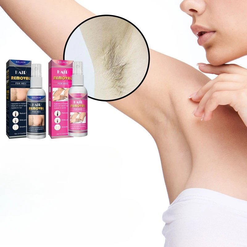 Armpit Gentle Hair Removal Spray Refreshing Non-irritating Delicate Smooth Painless Hair Growth Inhibitor for Ladies Men Repair