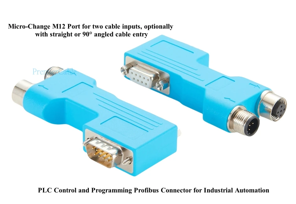90-Grad-D-Sub-9-Pin-zu-M12-B-Code-Steckverbinder, Profibus DP-Bus-PLC-Buchse, kompatibel mit Phoenix Contact SUBCON-PLUS-PROFIB/90/PG/M12 – Detail 4
