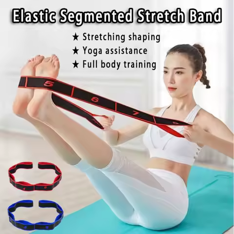 8/10/12 Grid Yoga Stretch Band Flexible Adjustable Digital Resistance Band Multi-stage Dance Stretch Band