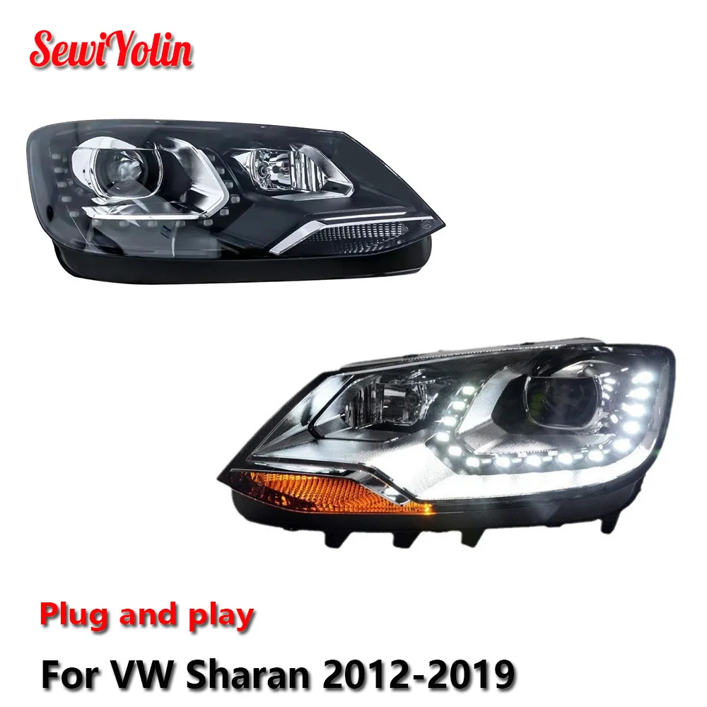 

Car LED Headlight Light Assemblies For VW Sharan 2012-2019 Auto Fog DRL Brake Turn Signal Lamp Plug and Play