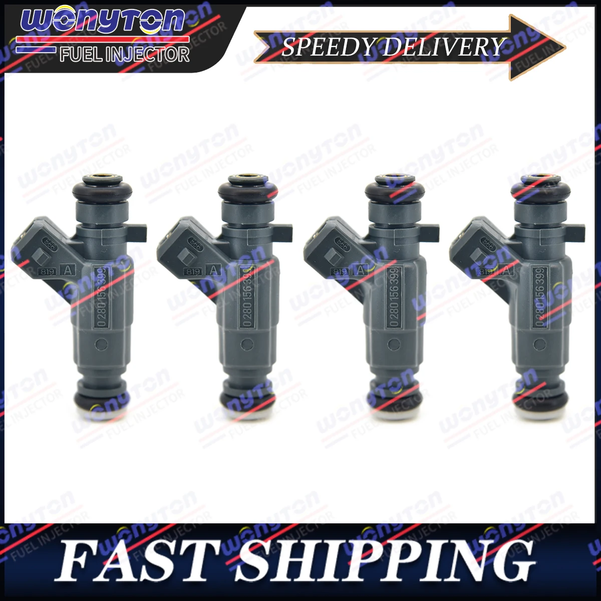 

4x топливные форсунки для Volkswagen Saveiro 2010-2019 CrossFox Gol SportVan L4 1.6L 0280156399