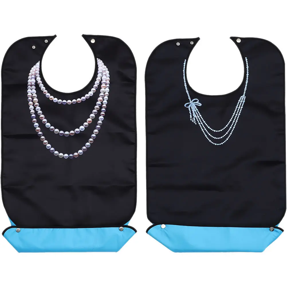 

2Pcs Adult Bibs Adjustable Waterproof Senior Eating Bib Easy Use Reusable Large Bibs for Elderly Daily Care Adult Bib