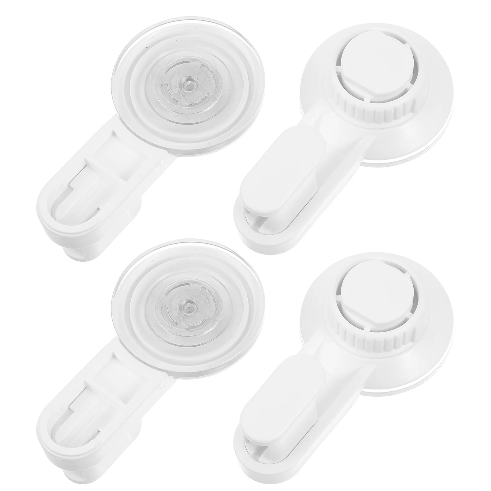

4pcs Suction Cup Hooks Reusable Nail free White Bathroom Kitchen ShowerHooks Wide Applications Bathrobe Hanging Smooth Surface