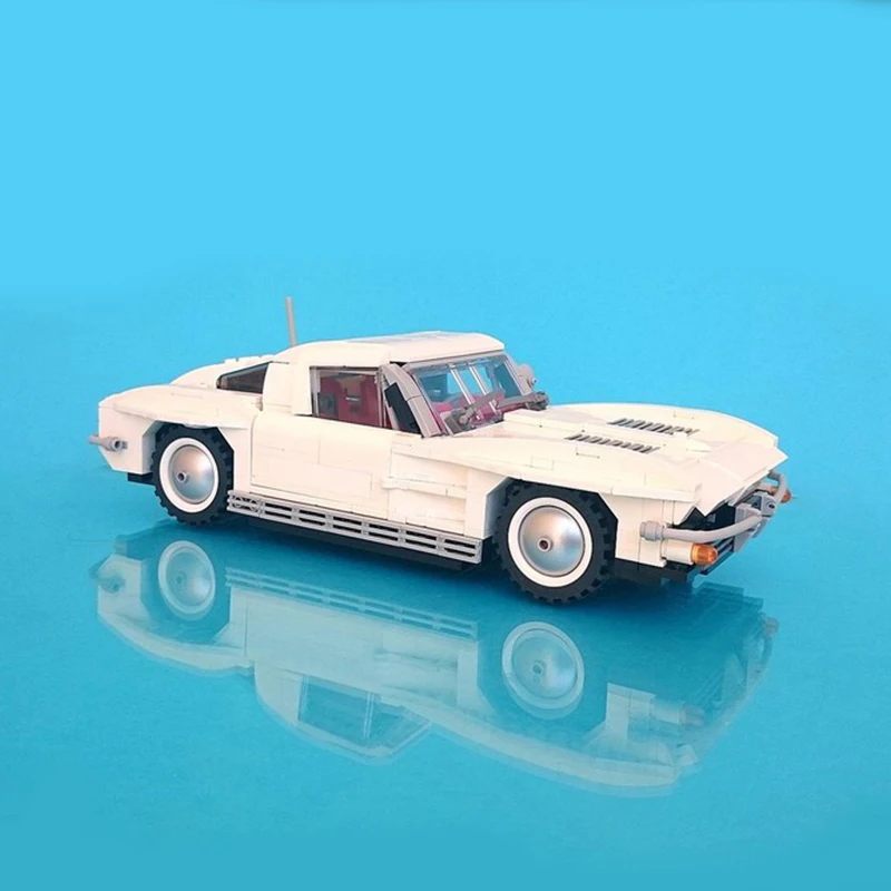 862 Stuks 1963 Chevrolet's Corvette Stingray Split Window Custom MOC Creatie Bouwstenen Speelgoed Cadeau