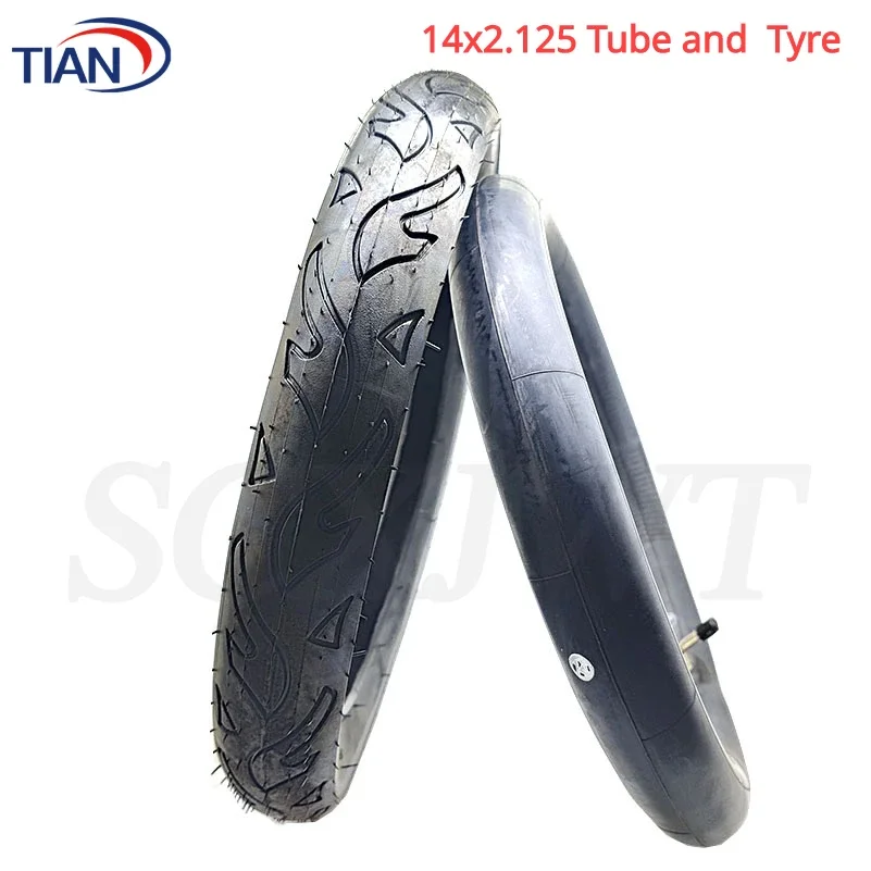 14 Inch Inflatable Scooter Electric Bike Tires 14x2.125 Outer Tyre Inner Tube FOR Children\'s Bicycle Baby Bike Wheels Parts