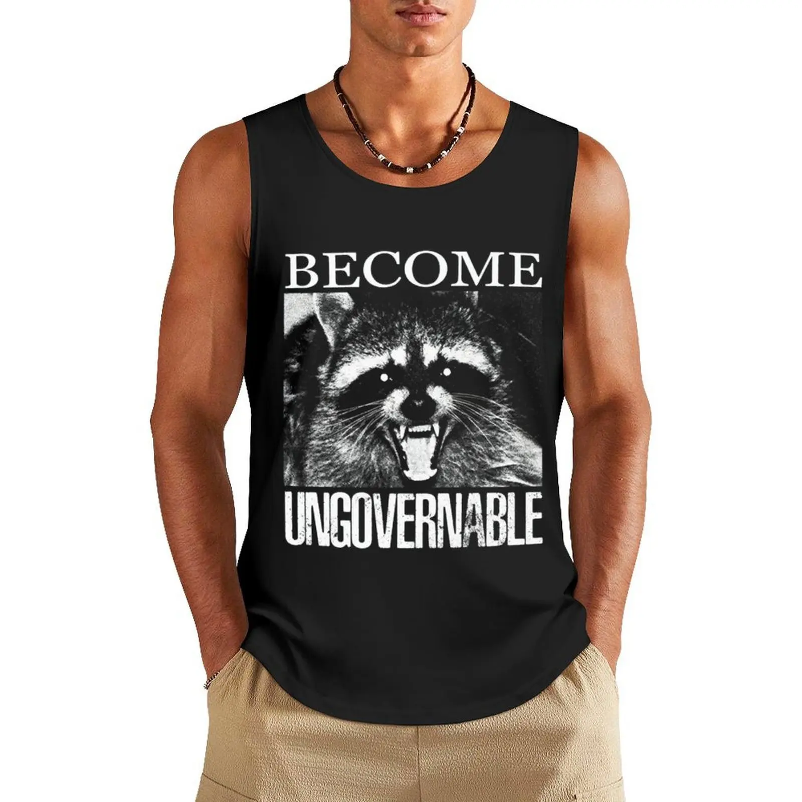 

Become Ungovernable Tank Top gym t shirt men gym t-shirts Men gym sportswear