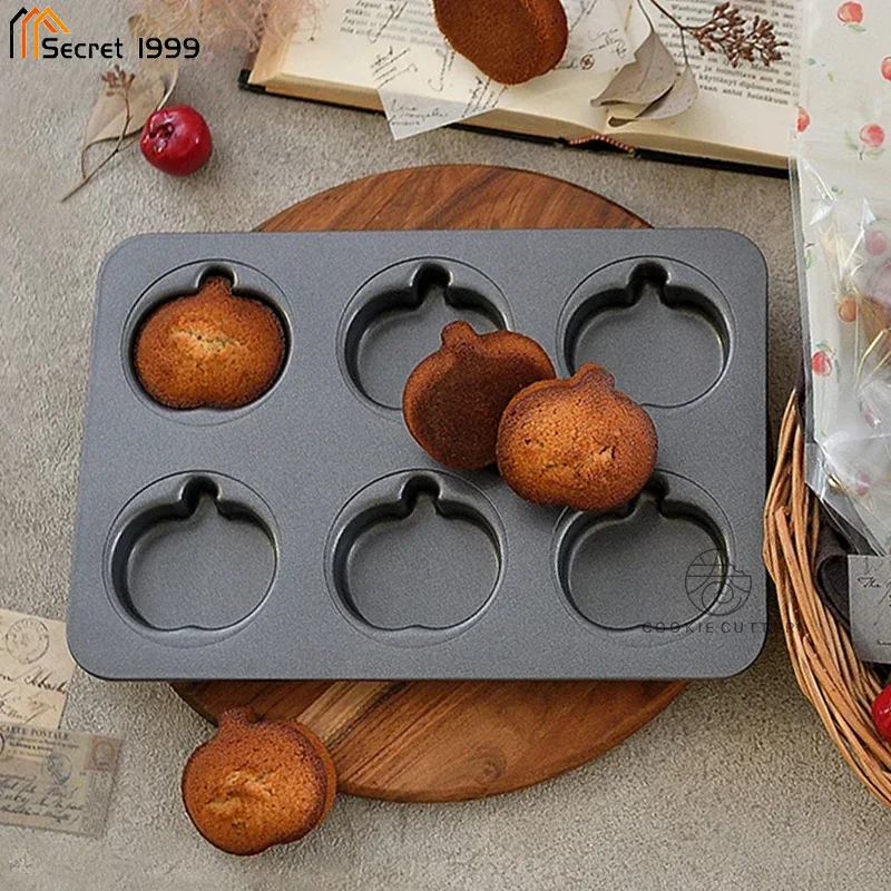 

6-cavity Carbon Steel Cavity Acorn Muffin Baking Pan Cookies Jelly Molds Chocolate Madeleine Pastry Molds Supplies