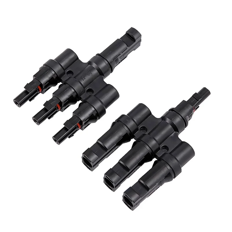 PV connector T Type parallel Connection Solar Panel System Waterprrof Connector Branch Two Pieces Solar Cell Connect Plug