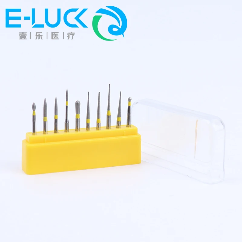 Dental Diamond Burs Kit FG-105 Ceramic Or Composite Polishing Kit For High Speed Handpiece Diamond Drill 10pca/set