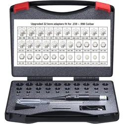 Rechargeable Laser Boresighter Kit with 32pcs .17 177 to .22lr 12GA Laser Boresighter Collimator