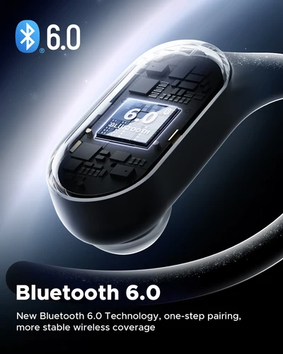 Imagen 2 del producto Truefree EarfitDS1 Auriculares abiertos Bluetooth 6,0 Auriculares inalámbricos con controlador dual de 12 mm, sonido espacial, carga rápida, IPX5