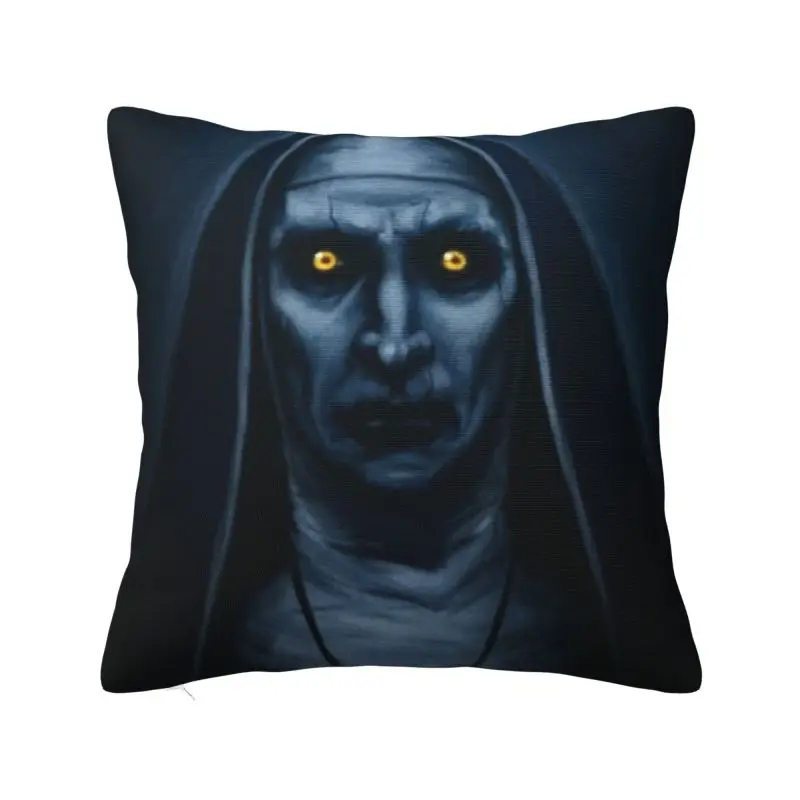 The Conjuring Sister Valak Cushion Cover 40x40cm Horror Devil Witch Velvet Luxury Pillow Cases Home Decoration