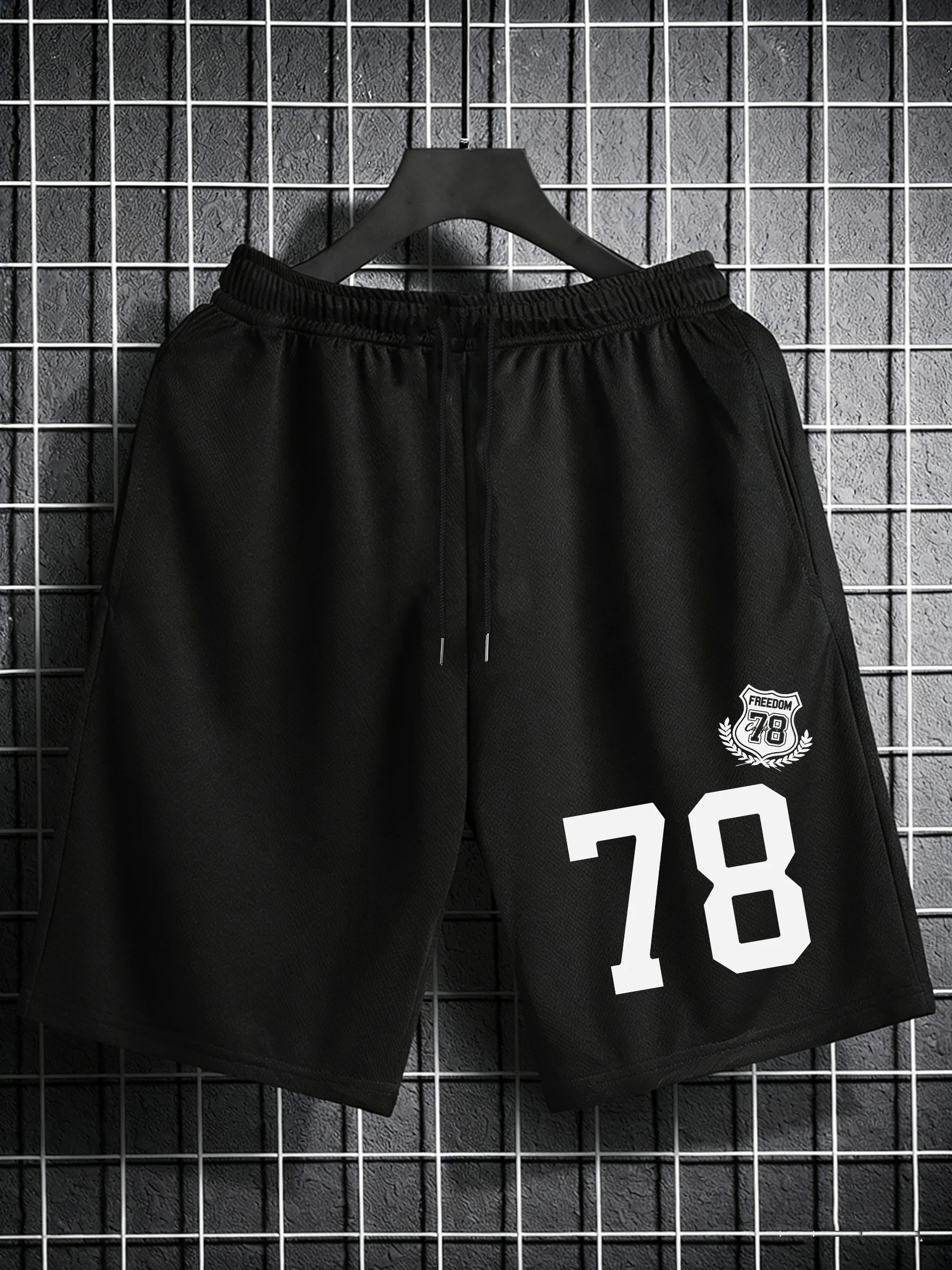 

Мужские шорты с крупным принтом №78, повседневные широкие шорты, летняя модная спортивная одежда, эластичные шорты для спортзала, бега и плавания