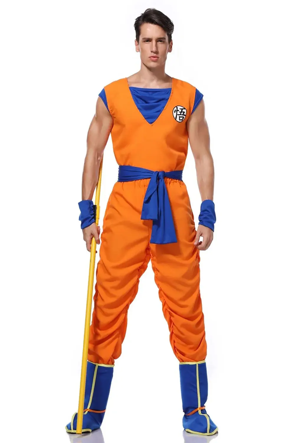 Halloween Japanse Anime Volwassen Oranje Pakken Zoon Goku Cosplay Kostuum Anime Superhelden Uniform Role Play Dress Up