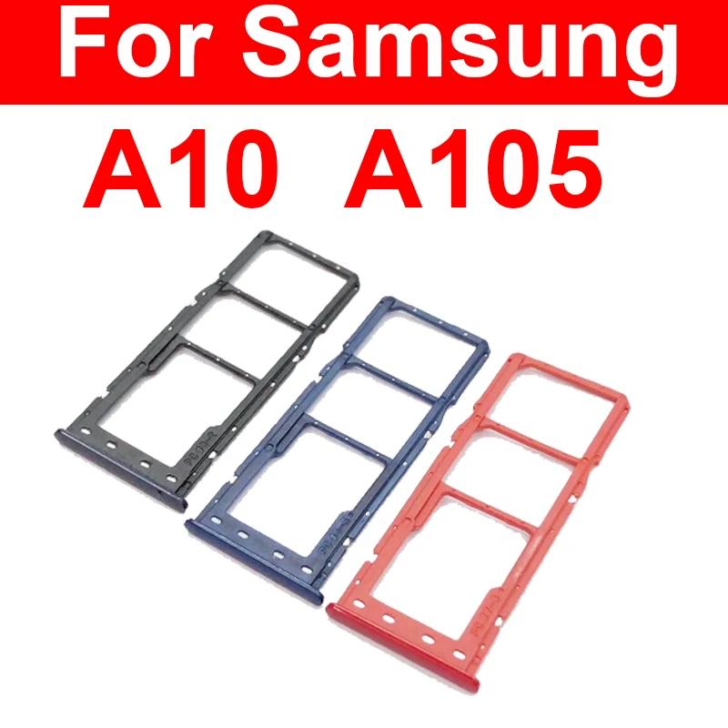 

Держатель лотка для SIM-карты для Samsung A10 A105 A105F A105G A105FN, двойной одиночный адаптер для SIM-карты, запасные части для выставки