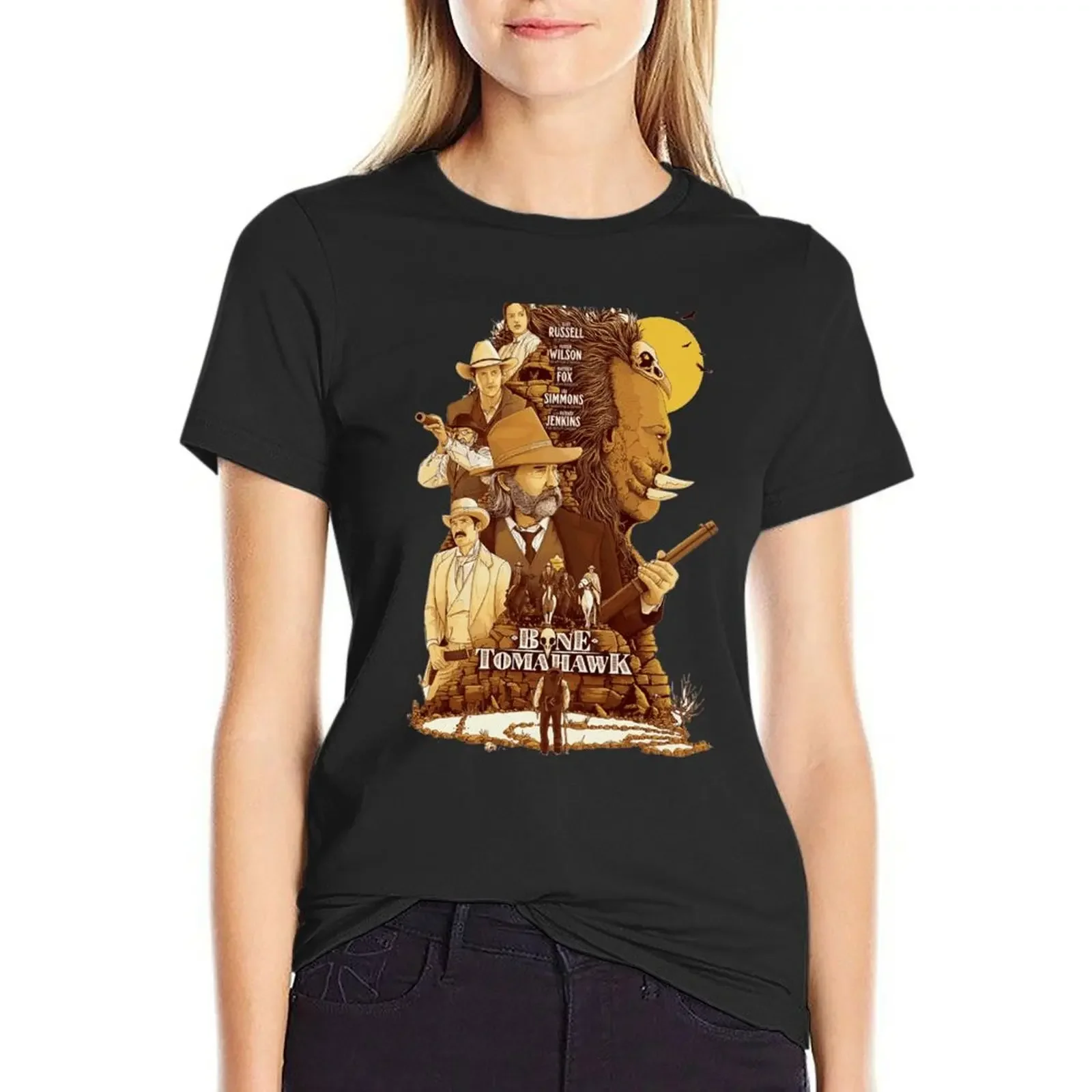 

Bone Tomahawk Western Movie Artwork T-Shirt plus size tops summer tops sublime animal print Women's summer blouses 2025