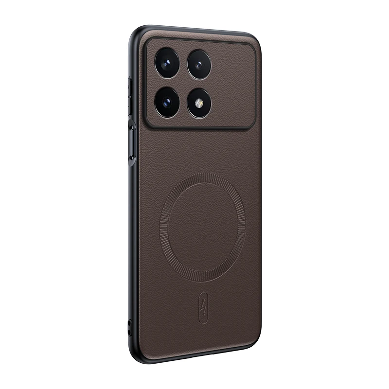 Für Poco X6 Pro Hülle Magnetische Leder-Schutzhülle Für Poco X6 Pro Hochwertige Anti-Fingerabdruck Rutschfeste PC+TPU – Detail 4