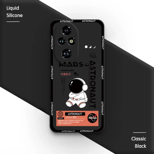 For Honor 200 Pro Case For Honor 200 Honor 100 Pro 90 90 Pro 90 Lite 70 50 20 8A 9X Cover Arm hugging astronaut Pattern