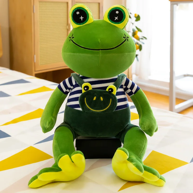 Poupée mignonne et populaire de dessin animé grenouille, couple, jouet en peluche à grands yeux pour enfants, grand cadeau d'anniversaire