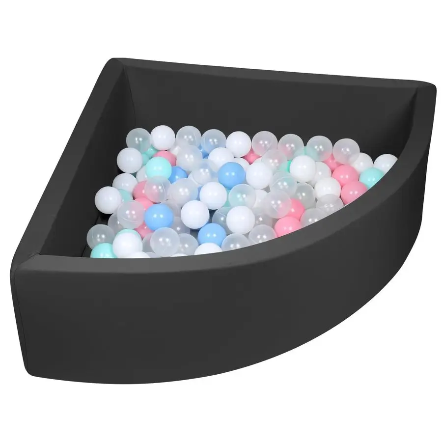 Pit gris foncé, fosses à balles en mousse pour tout-petits, parc de piscine à balles pliable, piscine à balles souple Portable 35,4x11,8